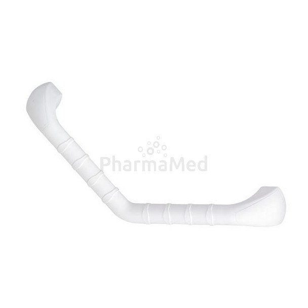 Barre d'appui courbée avec stries antidérap. - 40cm