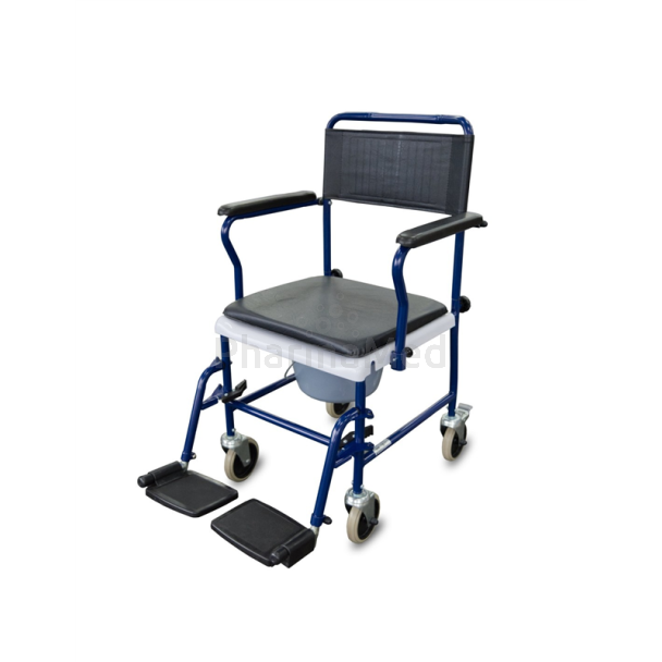 Chaise percée sur roulettes bleue - Max 120kg