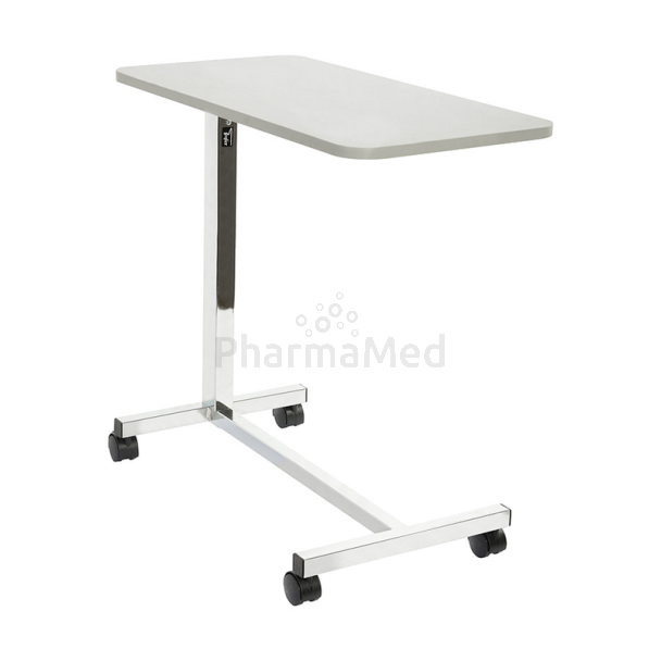 Teqler Table de lit à roulettes, réglable en hauteur