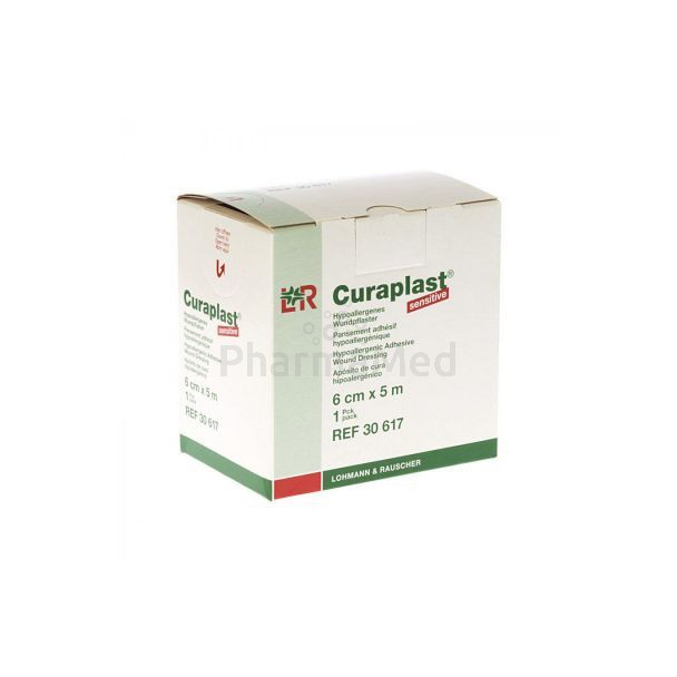 CURAPLAST Sensitive pansement adhesif 6cmx5m - 1pc