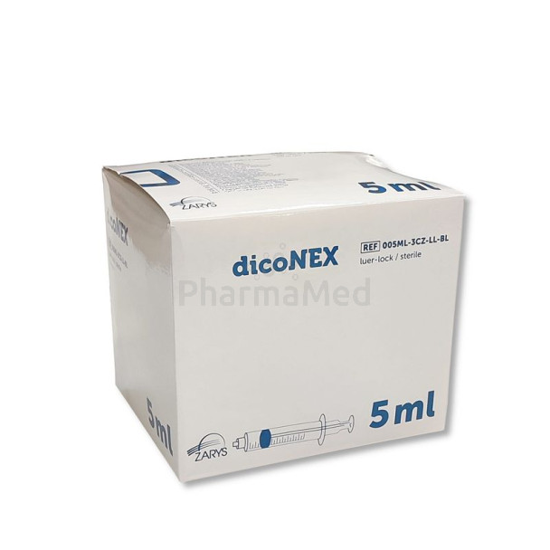Seringues ZARYS dicoNEX 5ml luer lock /100pc