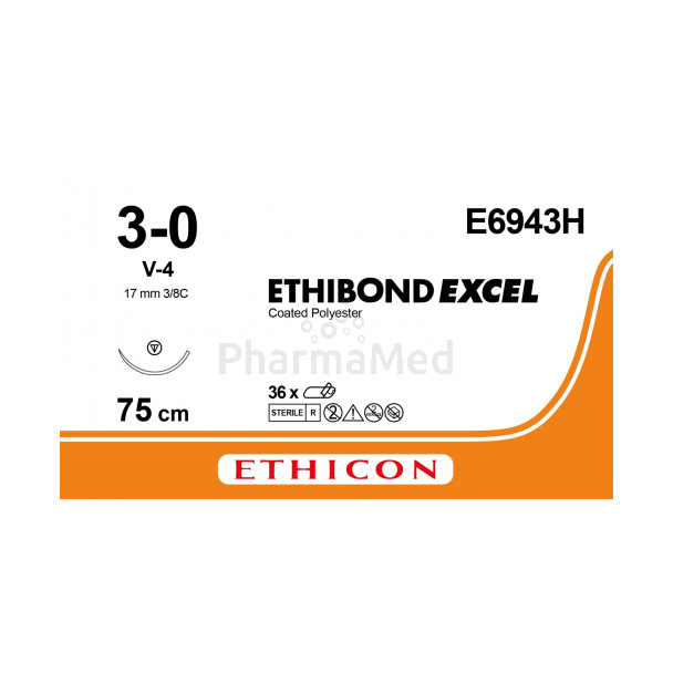 ETHIBOND EXCEL 3/0 E6943H V-4 75cm - 36fils