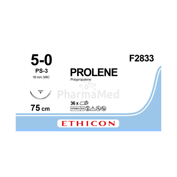 PROLENE 5/0 F2833 PS-3 75cm - 36draden