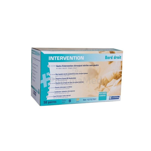 Gants d'examen EUROMEDIS non poudrés ST - T7 - 50 paires