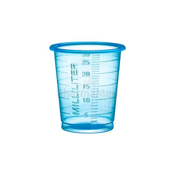 Godets hauts & étroits 30ml - bleu - 80pc