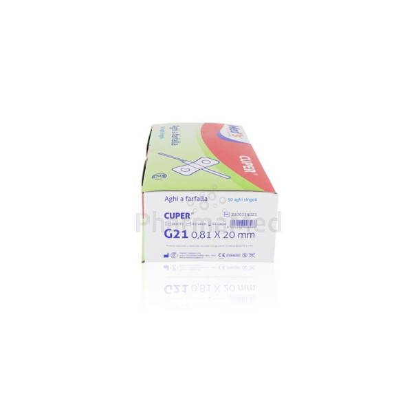 Aiguilles à ailettes FARMAC 21G vert - 50pc