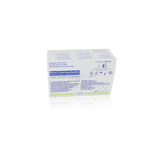 Aiguille pour prélèvement Vacutest 21G1 1/2 0.80x38mm - 100pc