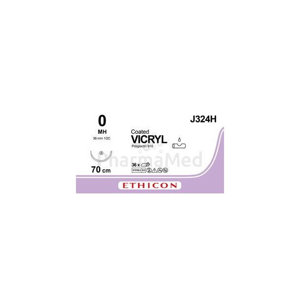VICRYL 0 J324H MH 70cm - 36fils