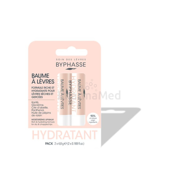 BYPHASSE Lippenbalsem Hydraterende 2x4.8gr