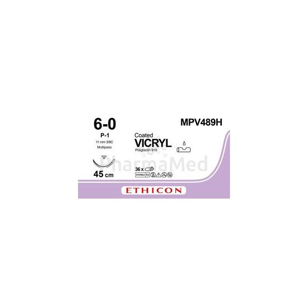 VICRYL 6/0 MPV489H P-1 45cm - 36draden