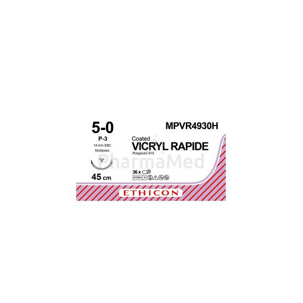 VICRYL RAPID 5/0 MPVR4930H 13mm 45cm P-3 MP - 36fils
