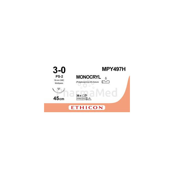 MONOCRYL 3/0 MPY497H PS-2 45cm Prime - 36fils