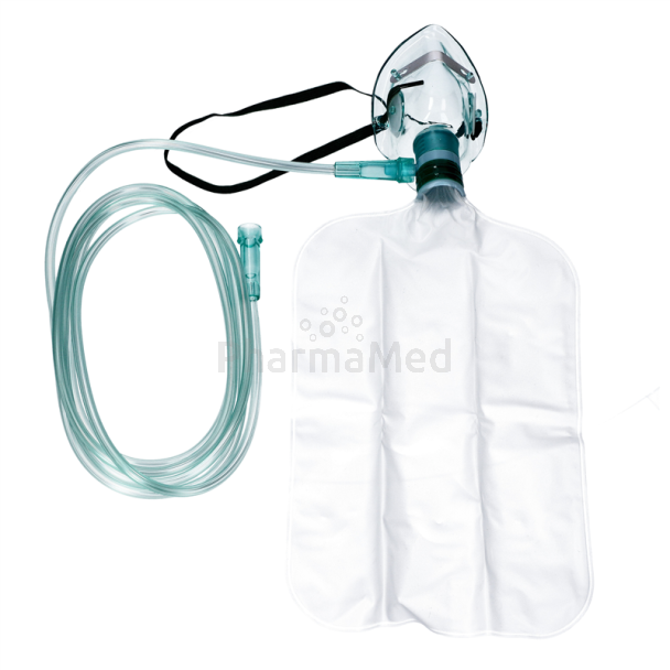 Masque ZARYS + réservoir O2 1L et tube 210mm L - 1pc