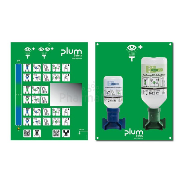 Station murale DUO pour rince oeil PLUM - 1pc