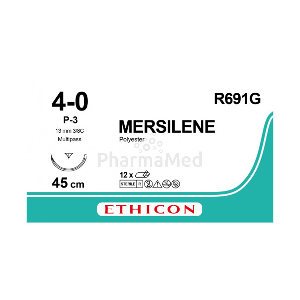 MERSILENE 4/0 R691G P-3 45cm - 12draden