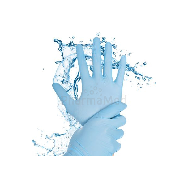 Gants nitriles pour mains mouillées Rapid-On bleu - 100pcs - Médium