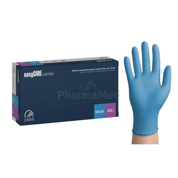 Gants nitrile ZARYS sans poudre XS bleu(100p)