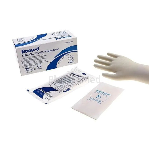 Gants latex ST large 8.0-8.5 poudrés MDC - 1 paire