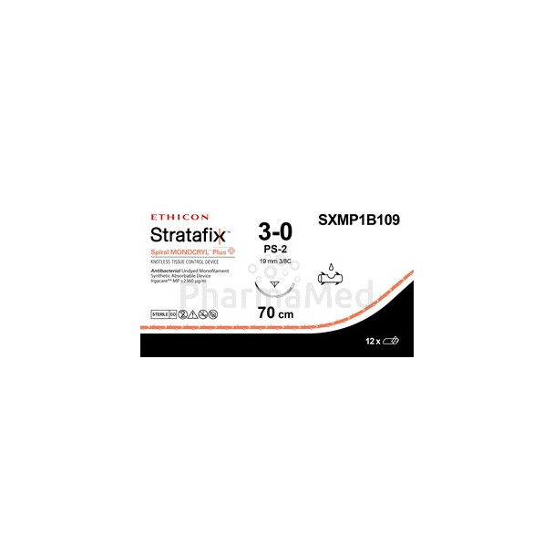 STRATAFIX 3-0 SXMP1B109 PS-2 70cm - 12fils