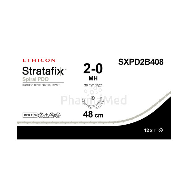 STRATAFIX 2/0 SXPD2B408 MH 48cm - 12draden