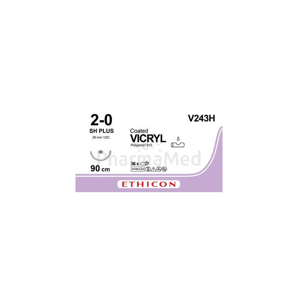 VICRYL 2/0 V243H SH 90cm - 36fils