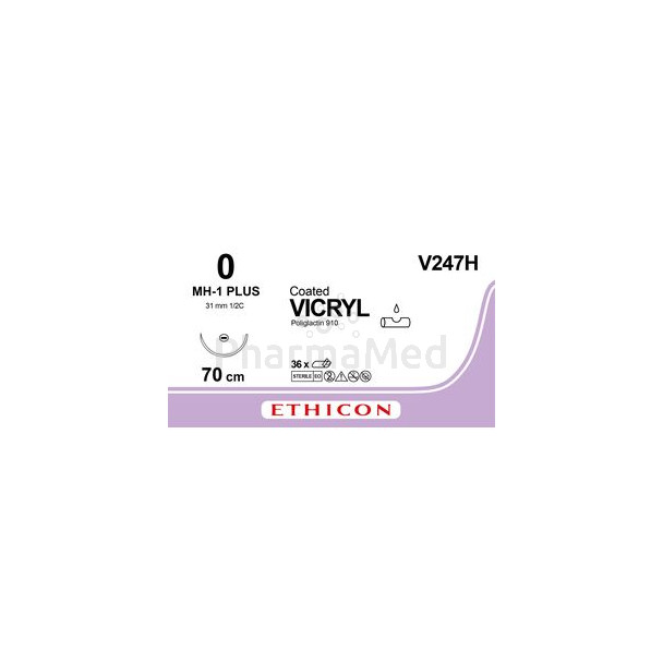 VICRYL 0 V247H MH-1 PLUS 70cm - 36fils