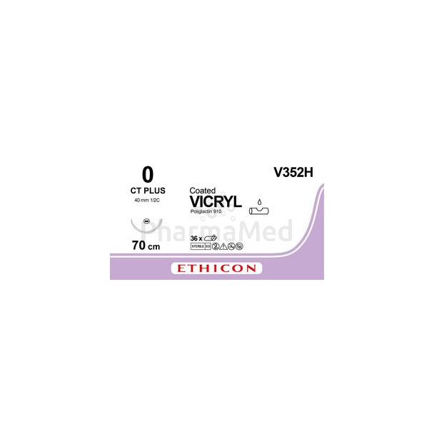VICRYL 0 V352H CT 70cm - 36fils