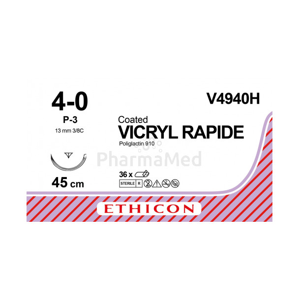 VICRYL RAPID 4/0 Coated V4940H P-3 45cm - 36draden
