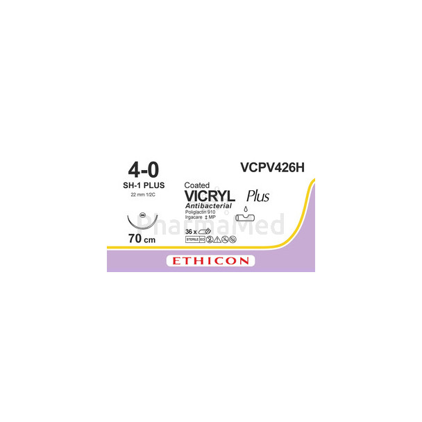 VICRYL PLUS VCPV426H 4/0 SH-1 PLUS 70cm - 36fils