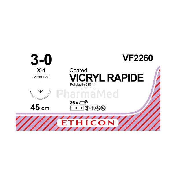 VICRYL RAPID 3/0 VF2260 X-1 45cm - 36fils