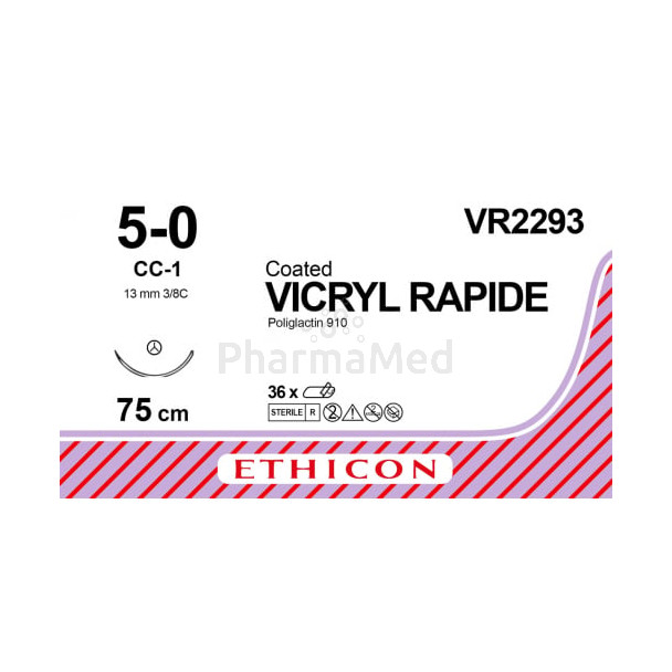 VICRYL RAPID 5/0 VR2293 CC-1 75cm - 36fils