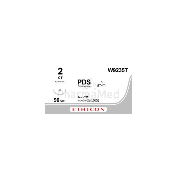 ETICON PDS II 2 W9235T 1/2 Cir 40mm - 24fils