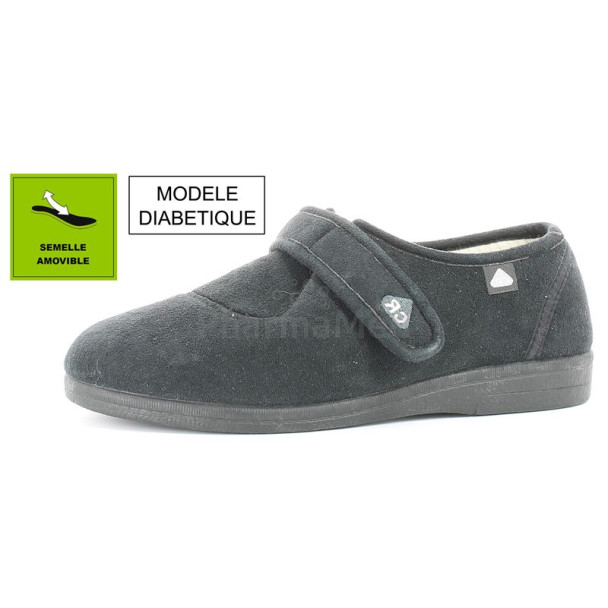 Diabetische pantoffels WALLABY Zwart 37