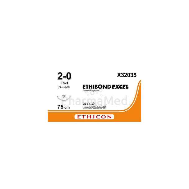 ETHIBOND EXCEL 2/0 X32035 1xFS-1 75cm - 36draden