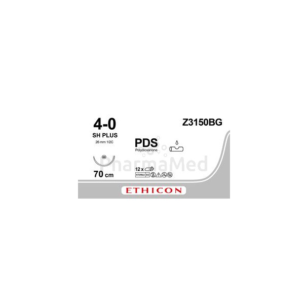 ETICON PDS 4/0 Z3150BG SH1/2 M1.5 70cm - 12draden