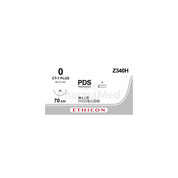 ETICON PDS II 0 Z340H CT-1 Violet 70cm - 36fils