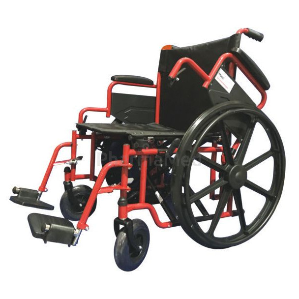Fauteuil roulant robuste MOBIAK pliable 57cm d'assise max 182 kg