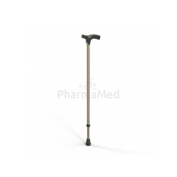 Canne 4POP en alu - poignée bi-matière - Réglable - Bronze