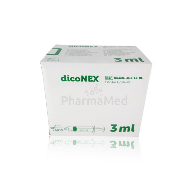 Seringues ZARYS dicoNEX luer lock - 3ml - 100pc