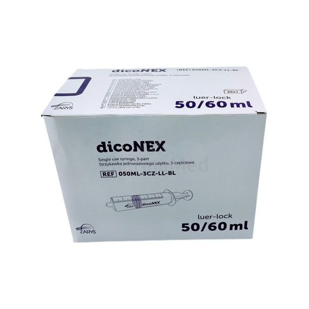 Seringues ZARYS dicoNEX luer lock - 50 ml - 25pc