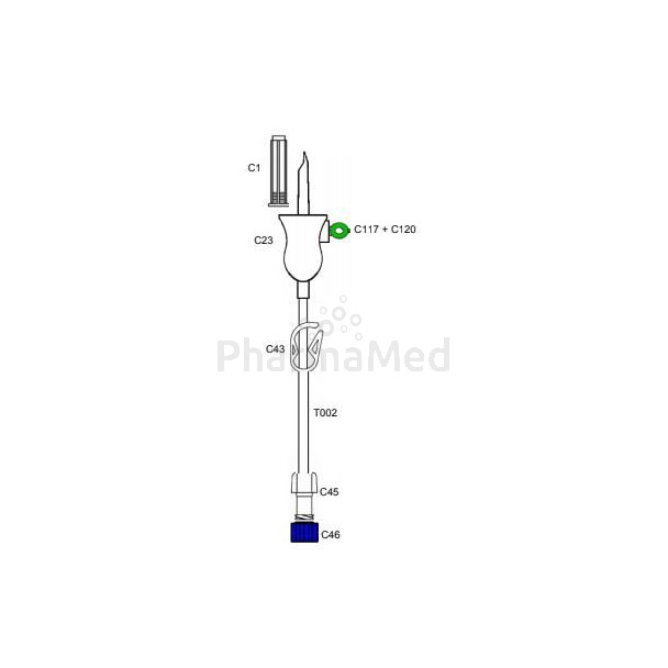 Prolongateur + spike et clamp 10cm ...(100pc)