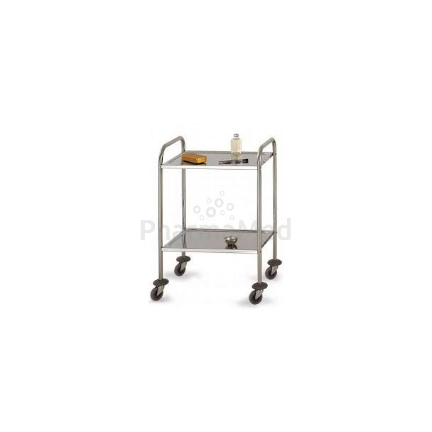 Guéridon inox 2 plateaux Agencinox 441 60x40cm