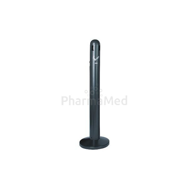 Cendrie tubulairer sur pied gris anthracite epoxy galvanisé