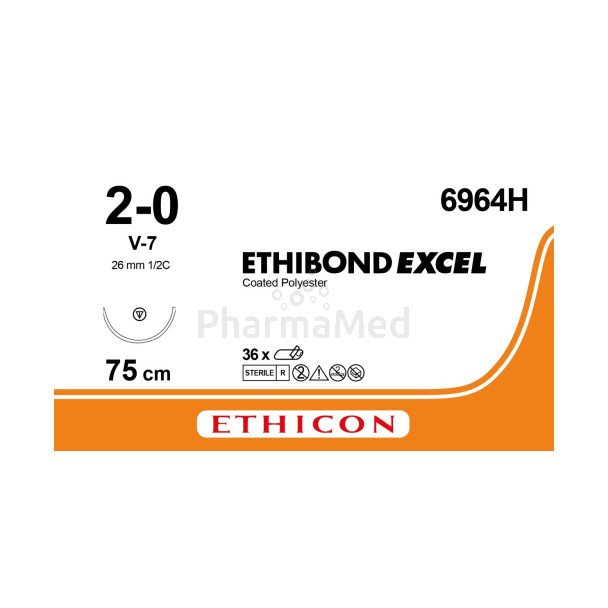 ETHIBOND EXCEL 2/0 6964H V-7 75cm - 36fils