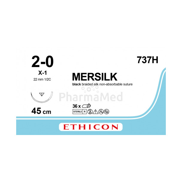 MERSILK 2/0 737H X-1 45cm - 36draden