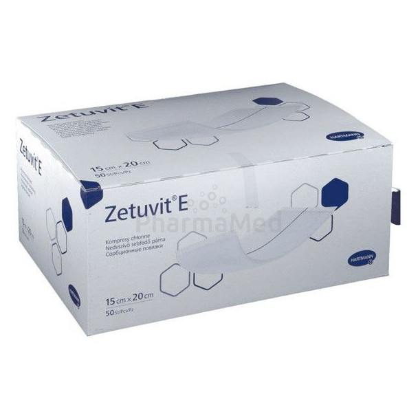 Compresses absorb. non-stériles ZETUVIT E - 15X20cm - 50pc