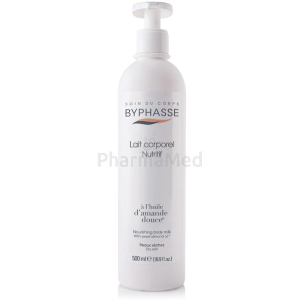 BYPHASSE Lait corporel amande douce + pompe 500ml