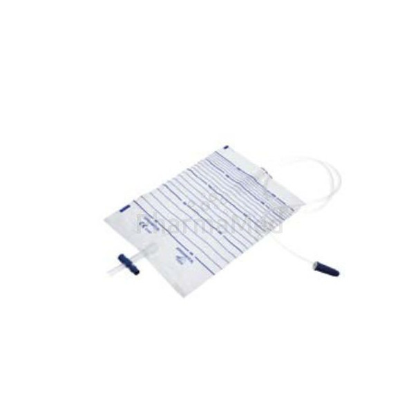 Sac à urine stérile + valve - 2L + drain de 150cm - 10pc