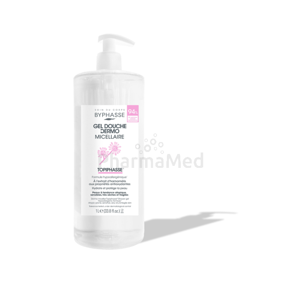 BYPHASSE Gel douche dermo micellaire Topiphasse 1L