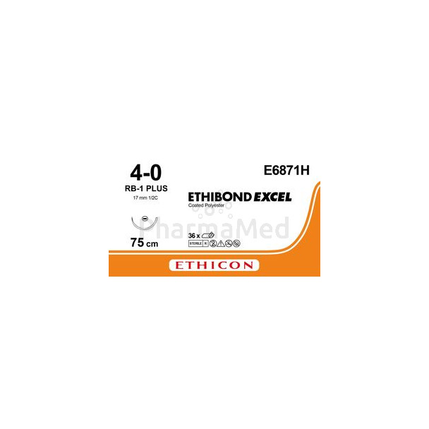ETHIBOND EXCEL 4/0 E6871H RB-1 75cm - 36fils